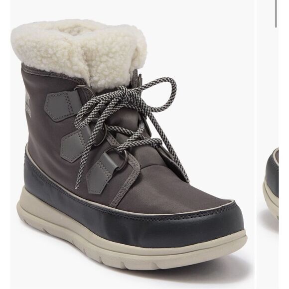SOREL NWT Explorer Carnival with Faux Fur Collar - Picture 2 of 12